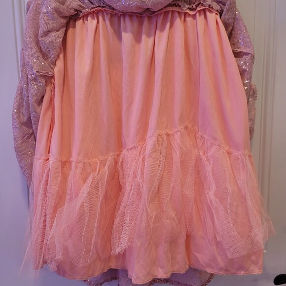 NWT Club London Pink A-Line Sequin Pleated Midi Skirt Party Preppy Glam SZ 8 - Picture 7 of 12